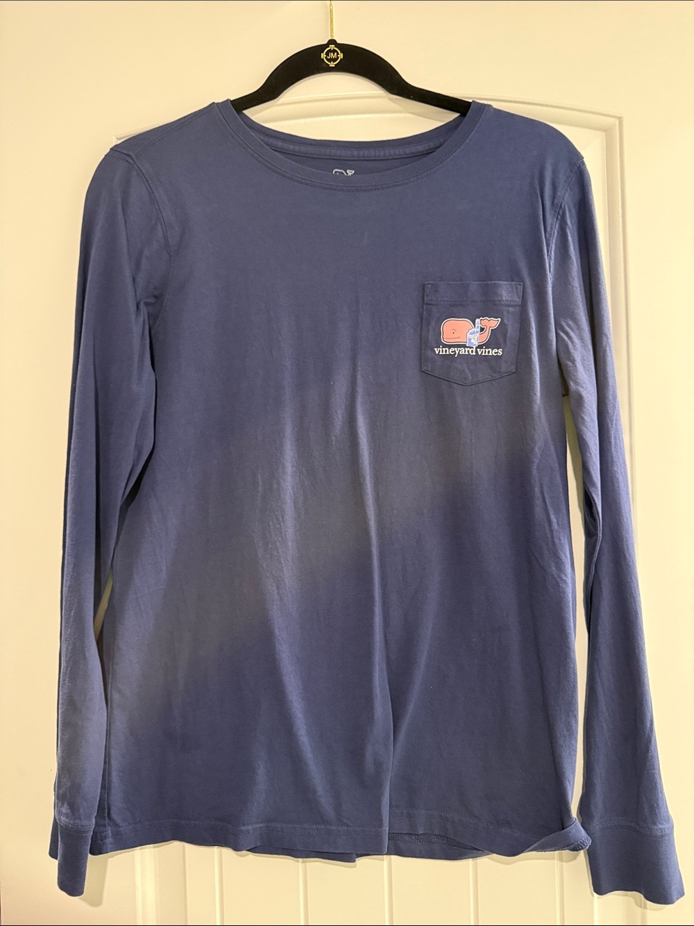 Vineyard Vines Navy Blue Long-Sleeve Pocket Football Tee